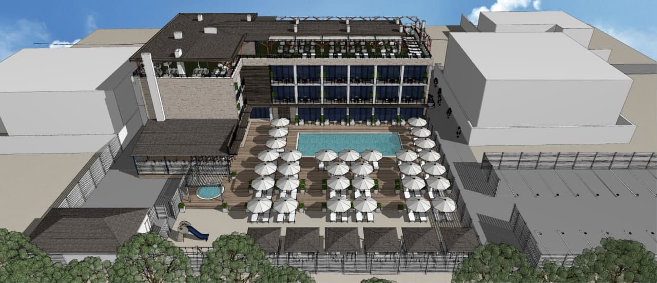 Пример зонирования участка отеля Coral INN