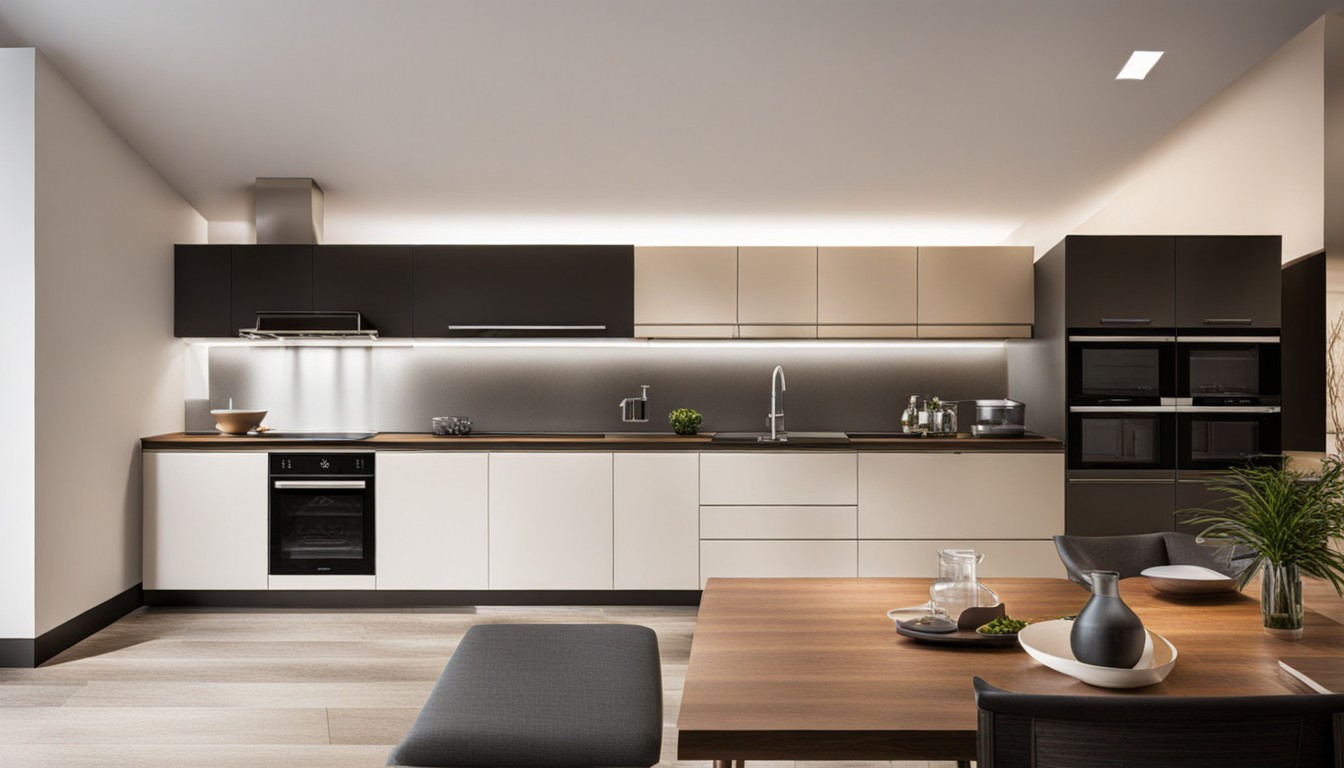 Интерьер кухни, сгенерированный нейросетью