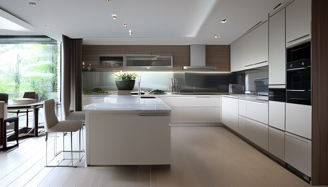 Интерьер кухни, сгенерированный нейросетью