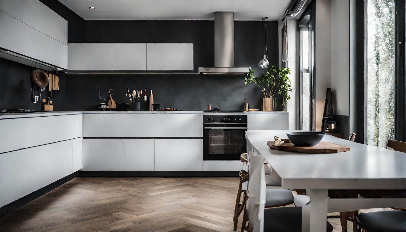 Интерьер кухни, сгенерированный нейросетью