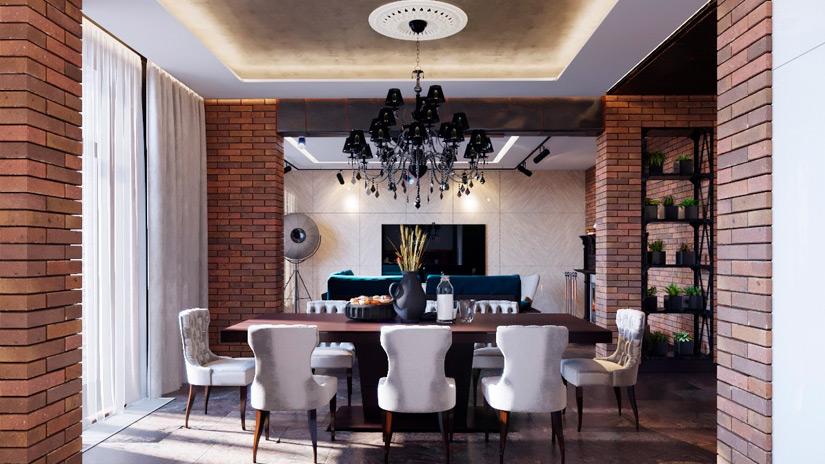 Дизайн-проект интерьера пентхауса, ремонт под ключ и производство мебели