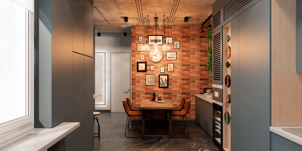 Дизайн двухуровневого пентхауса с террасой в Киеве  минимализм и лофт