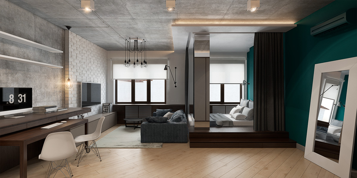 Дизайн мини-апартаментов №1 &laquo;Лофт&raquo;