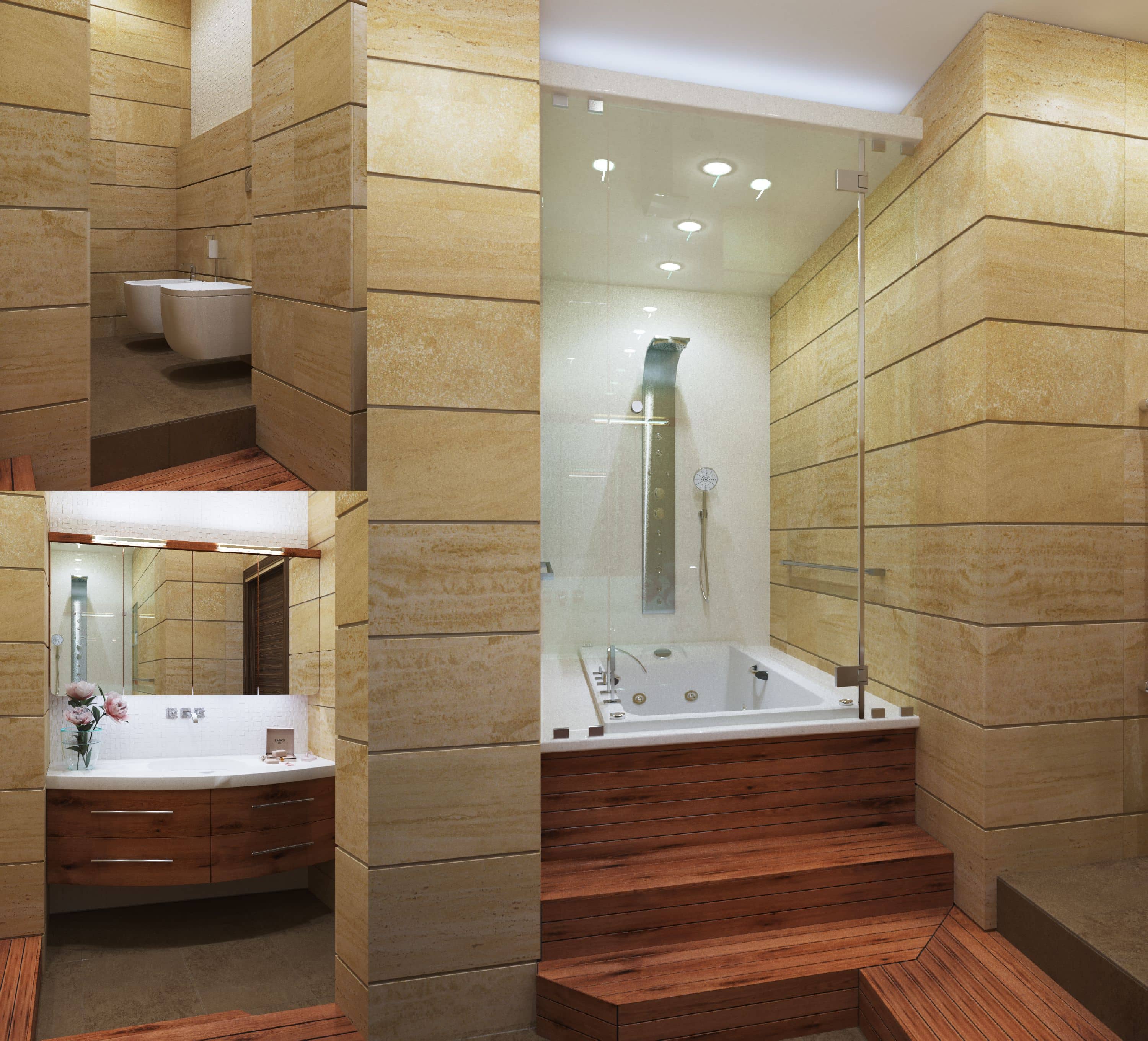 Дизайн мастер ванної пентхуаса в ЖК Гольфстрім
