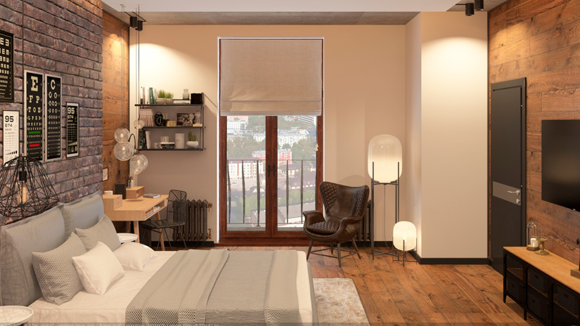 Дизайн-проєкт інтер'єру в стилі лофт: цегла та бетон в інтер'єрі