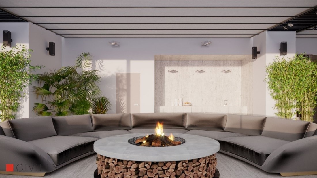 Дизайн террасы отеля на верхних этажах. Комфорт, воплощенный в классике