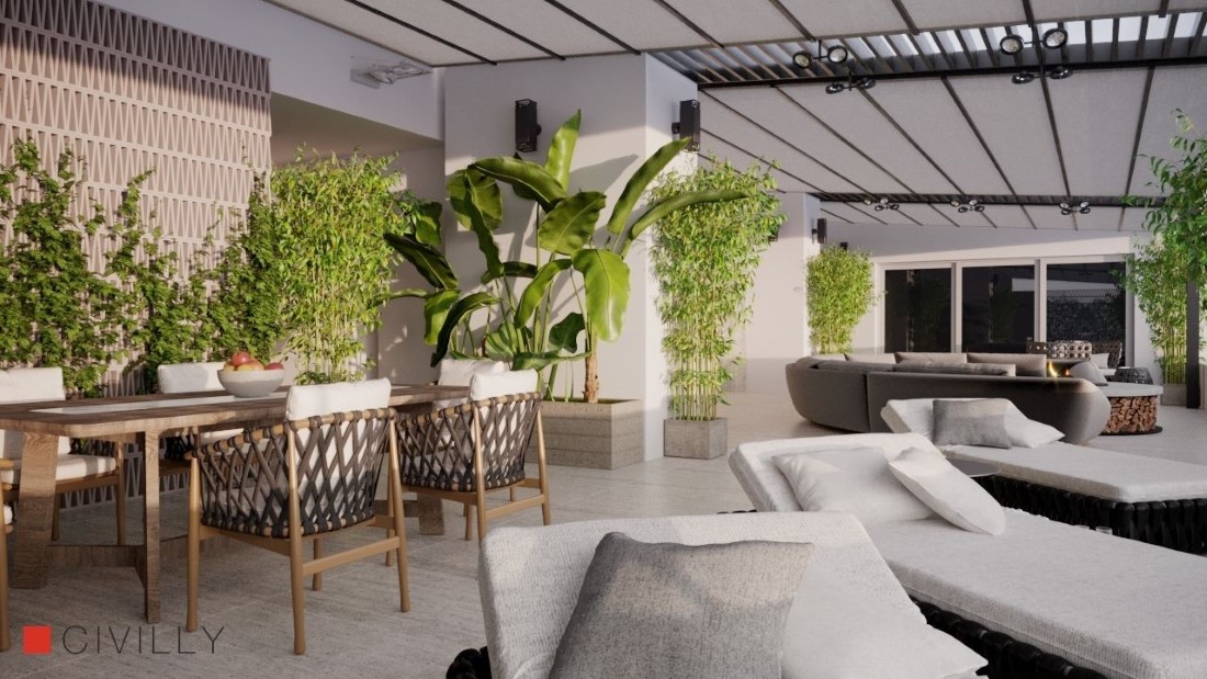 Дизайн террасы отеля