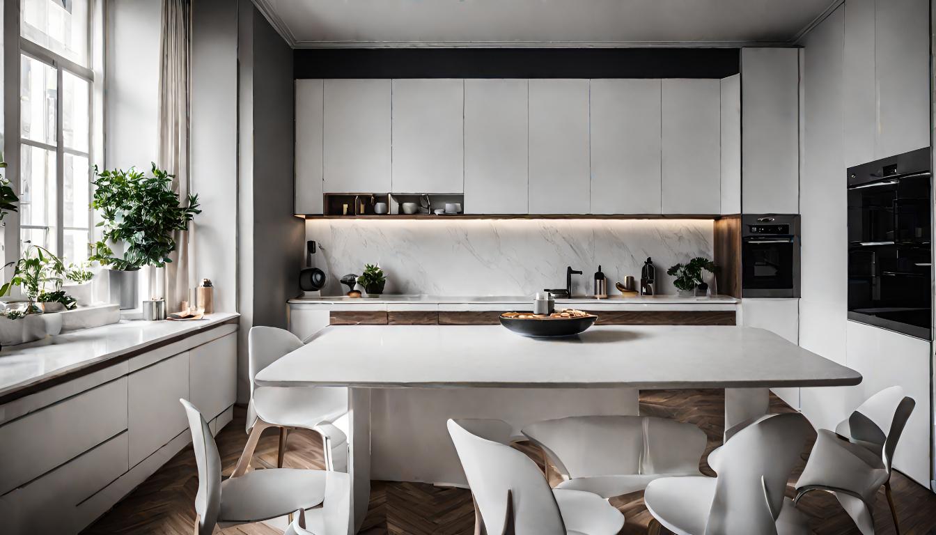 Интерьер кухни, сгенерированный нейросетью