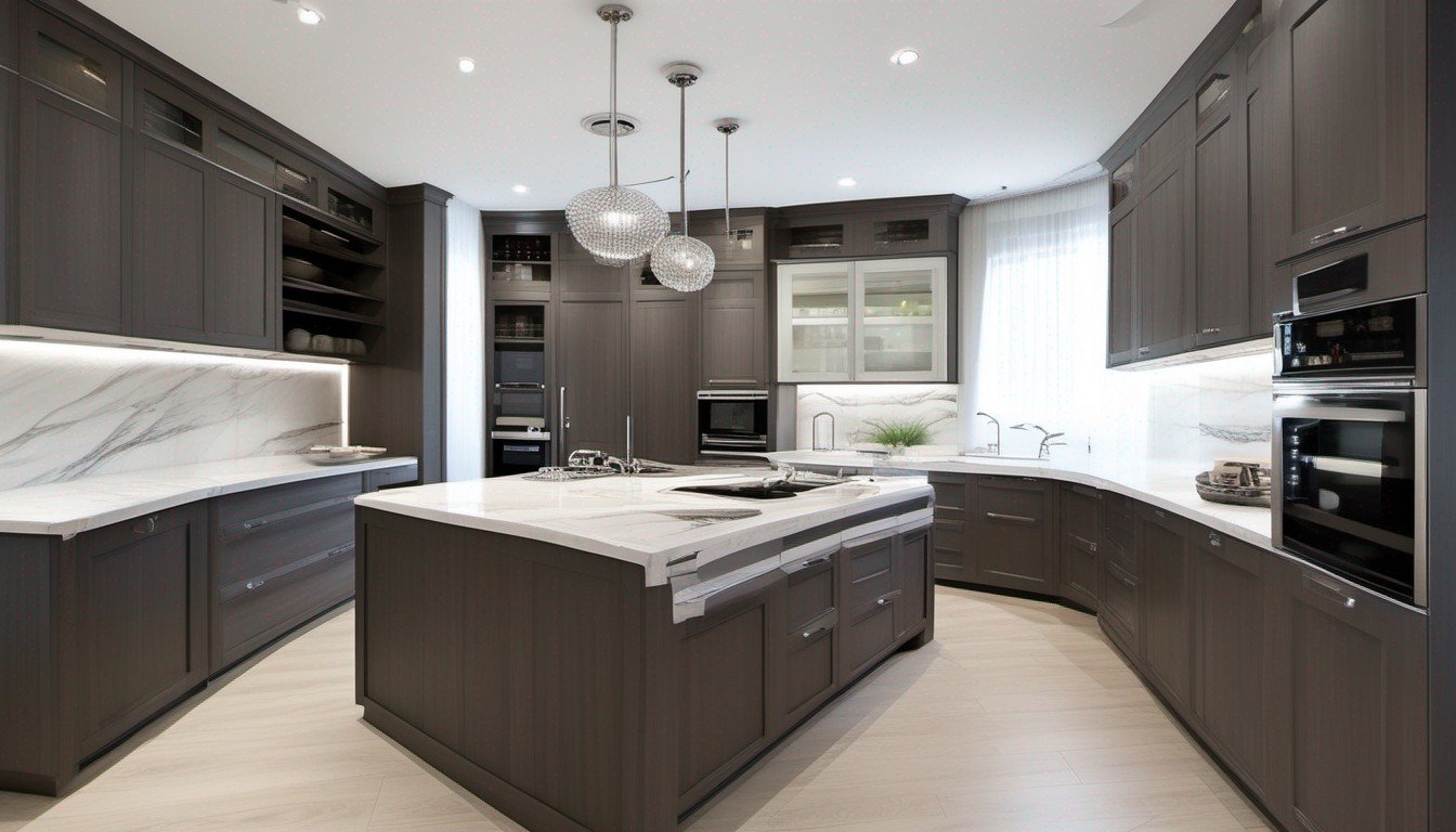 Интерьер кухни, сгенерированный нейросетью