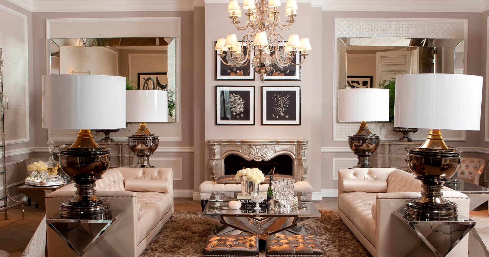 Дизайн гостиной в стиле современная неоклассика