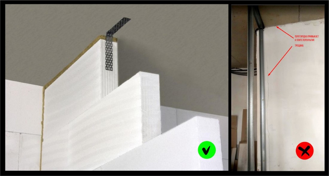 Как принять квартиру от застройщика в новострое - перегородки из газбетона не должны касаться потолка